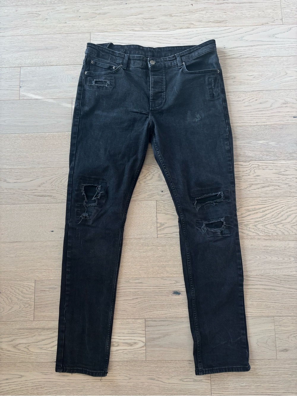 Ksubi Men's Black Ripped Skinny Jeans Size 36